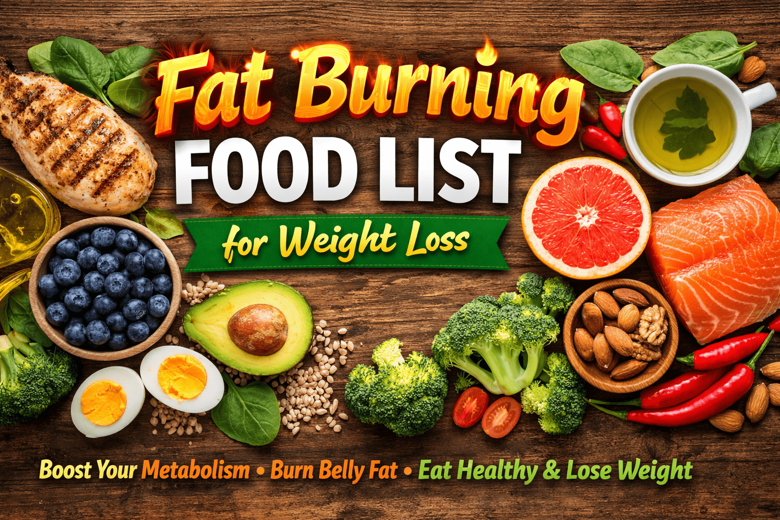 Read more about the article Fat Burning Food List for Weight Loss