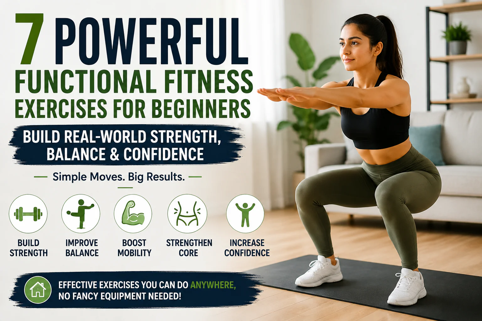 Read more about the article 7 Powerful Functional Fitness Exercises for Beginners to Build Real-World Strength, Balance & Confidence