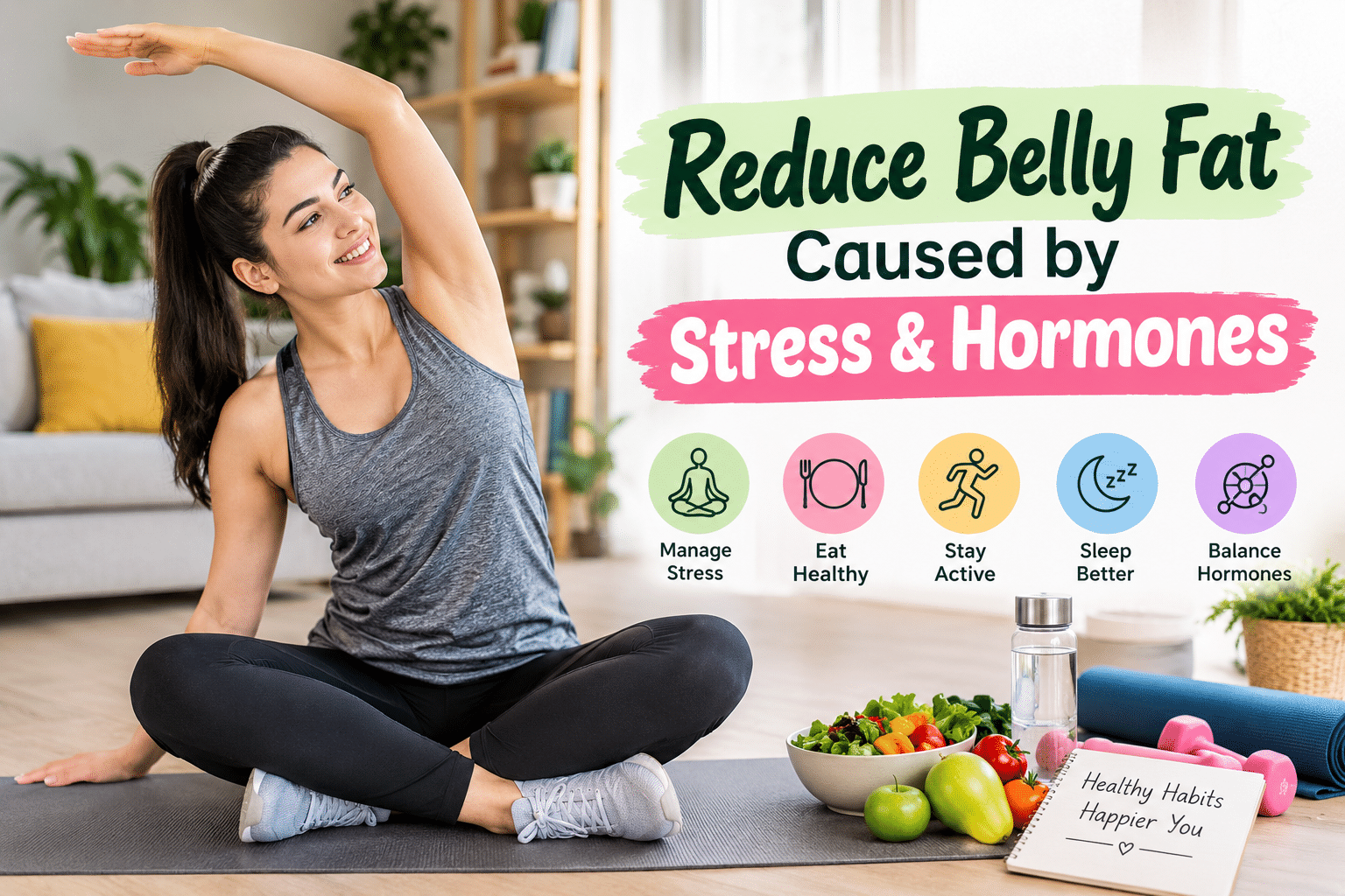 Read more about the article 17 Powerful Ways to Reduce Belly Fat Caused by Stress and Hormones Naturally