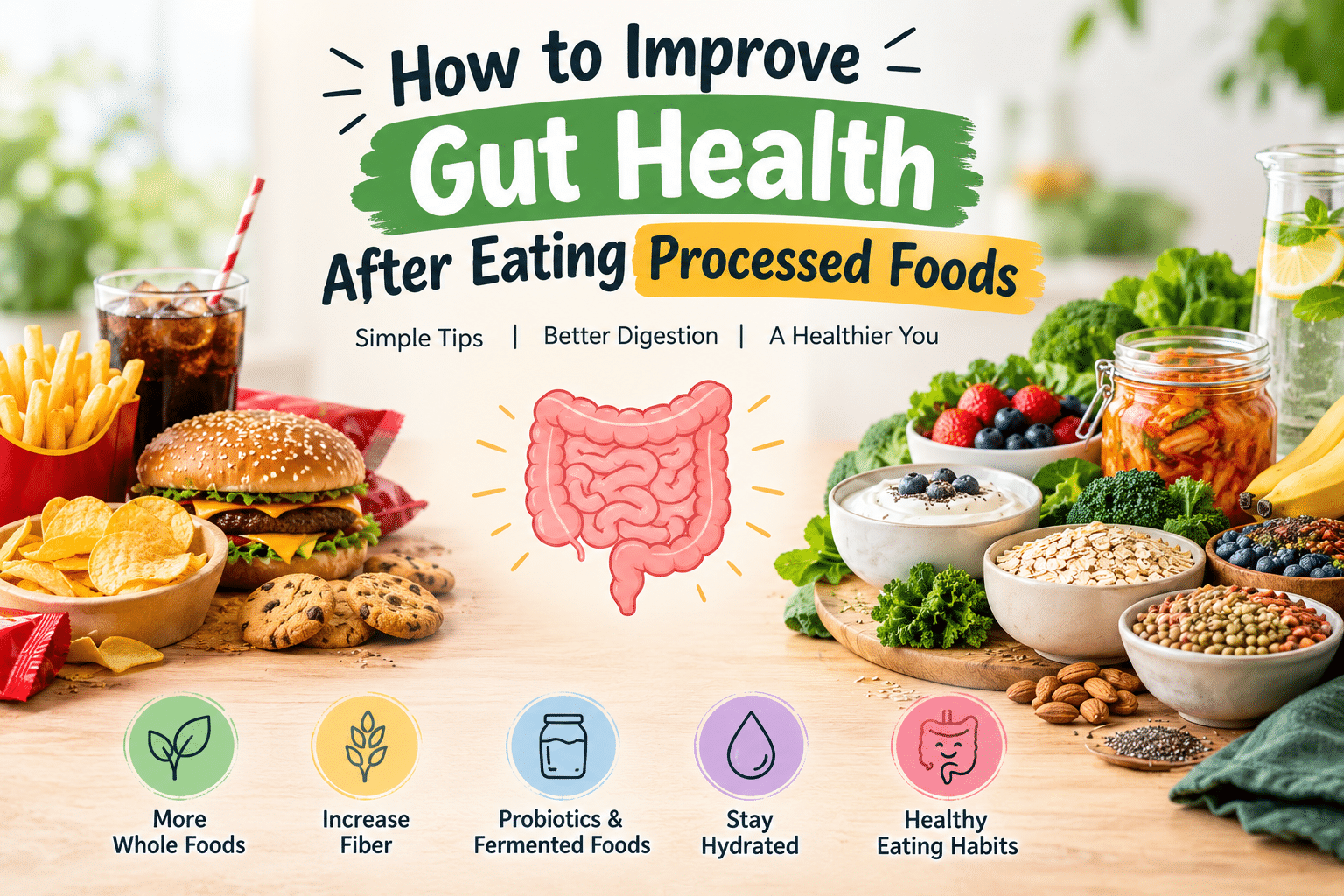 Read more about the article how to improve gut health after eating processed food